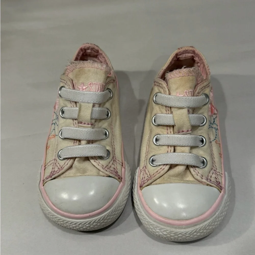 Vintage Converse Kids Pink Floral Sneakers